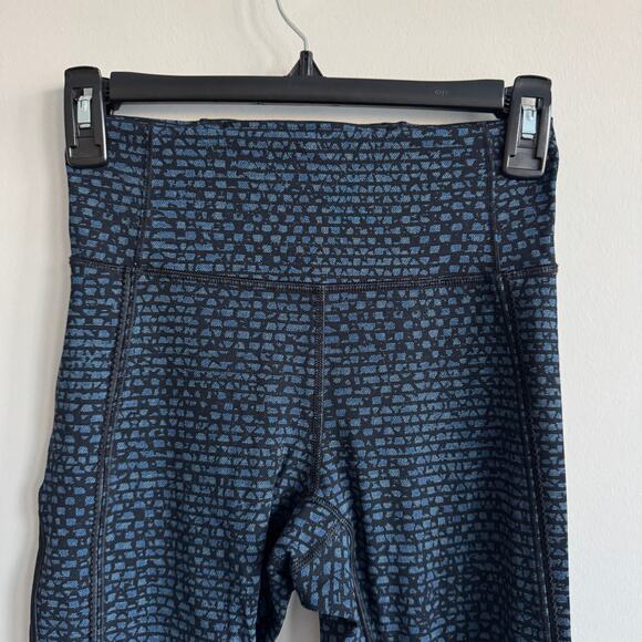 Lululemon Deep Breath Crop Leggings Alberta Lake Teal Shatter Weave Desert 4 - Picture 2 of 9